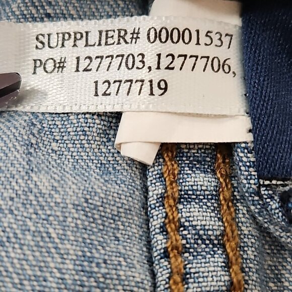 Chaps Denim Shacket Women's L Metal Logo Buttons Vintage EUC 4 Pockets Jacket - Picture 9 of 16